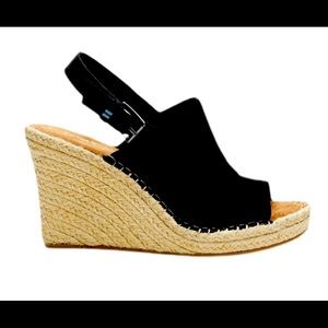 Toms Black Wedge sandal